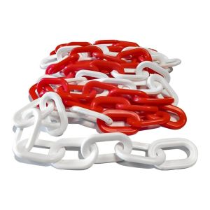 Ennalbur Plastik Zincir Kırmızı Beyaz ( 5 Metre)