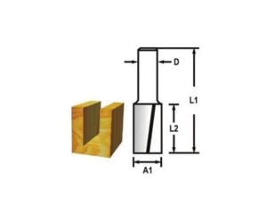 Eurostar 14403 İki Ağızlı Freze Kanal Açma Bıçağı 8X8X25 mm