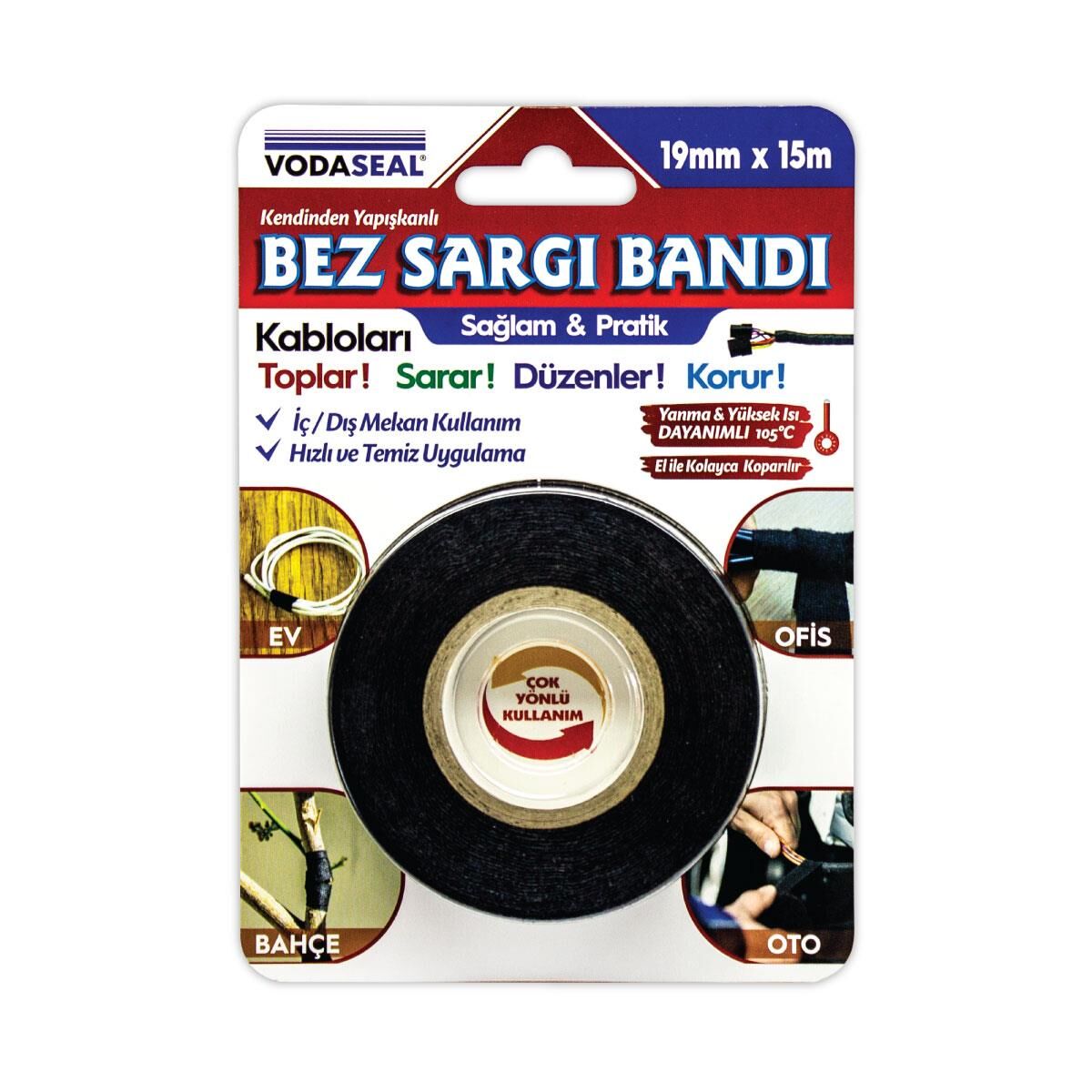 Vodaseal Bez Sargı Bandı 19 mm 15 Metre