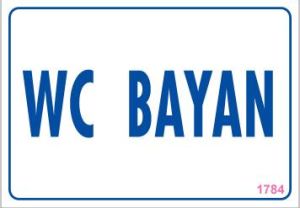 WC Uyarı Levhası 17,5x25 KOD:1784