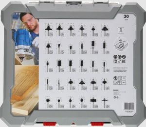 Bosch 30 Parça Karışık Freze Ucu Seti 6 mm Şaft