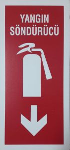Yangın Söndürme Cihazı Uyarı Levhası 12,5x25 KOD 868