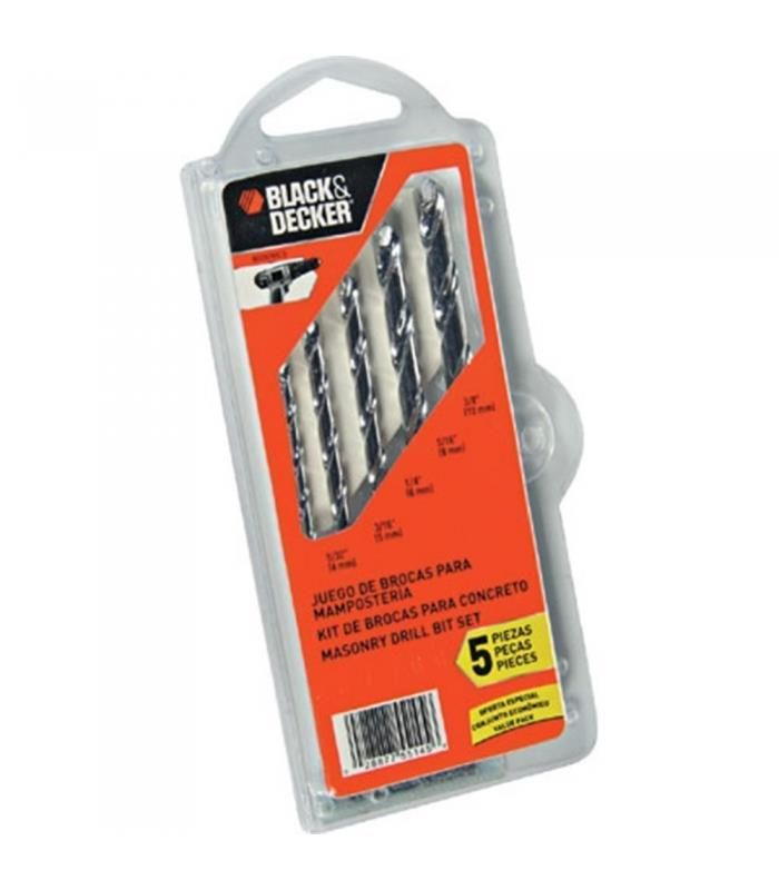 Black&Decker BD0090CS Elmas Uçlu Beton Matkap Uç Seti 5 Parça