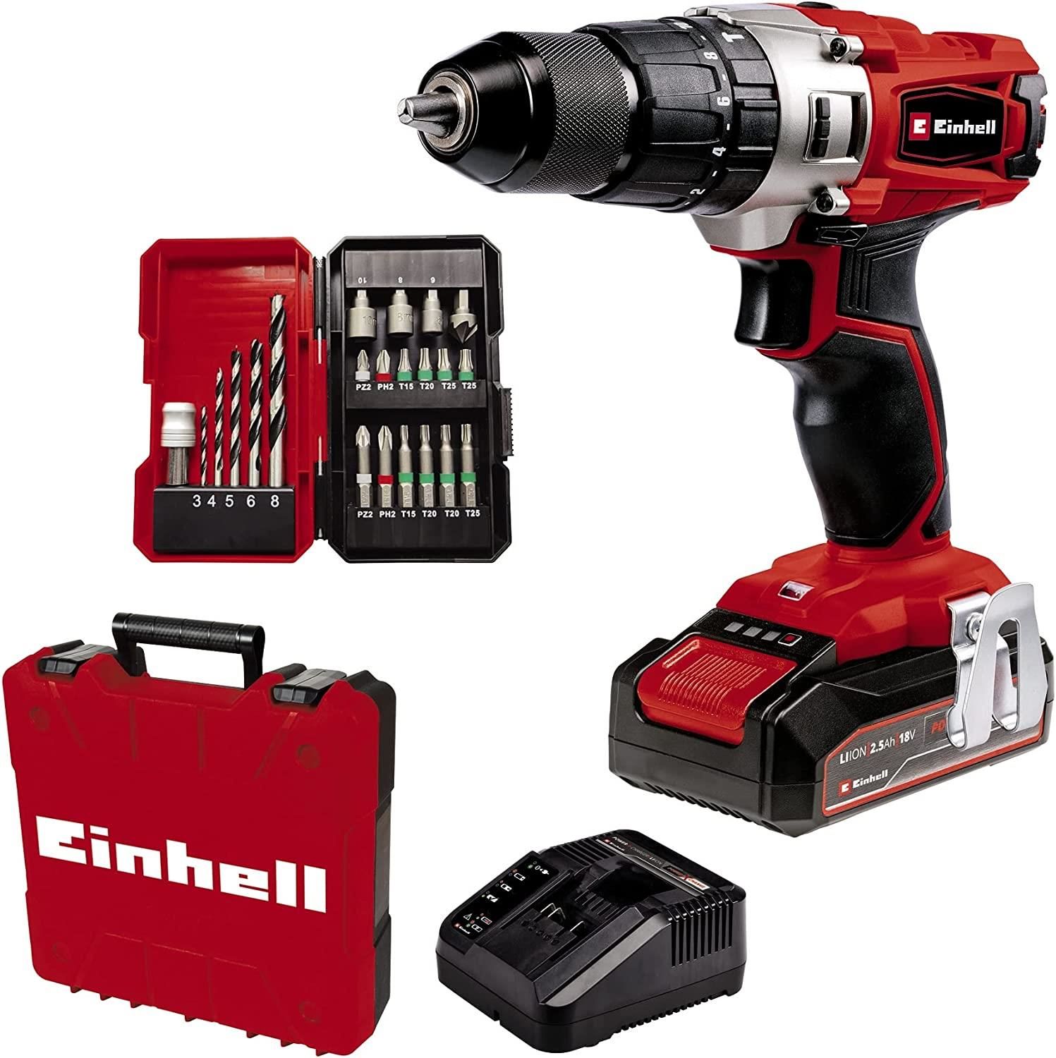 Einhell TE-CD 18/2 Li-i +22 (1x2,5 Ah) Akülü Darbeli Matkap Set