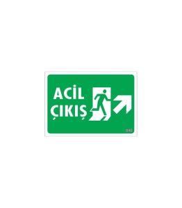 Acil Çıkış Uyarı Levhası 17,5x25 KOD: 946