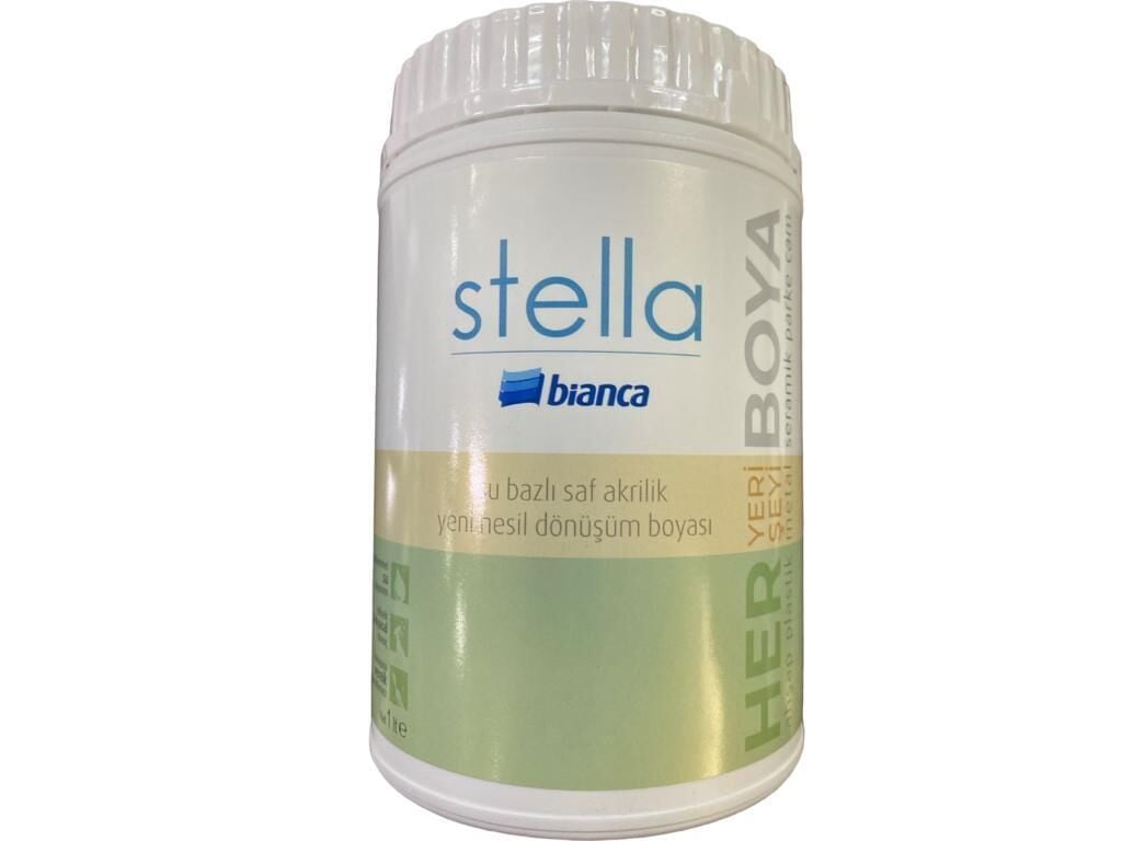 Bianca Stella 7021 Antrasit Gri Su Bazlı Saf Akrilik Boya 1 Litre