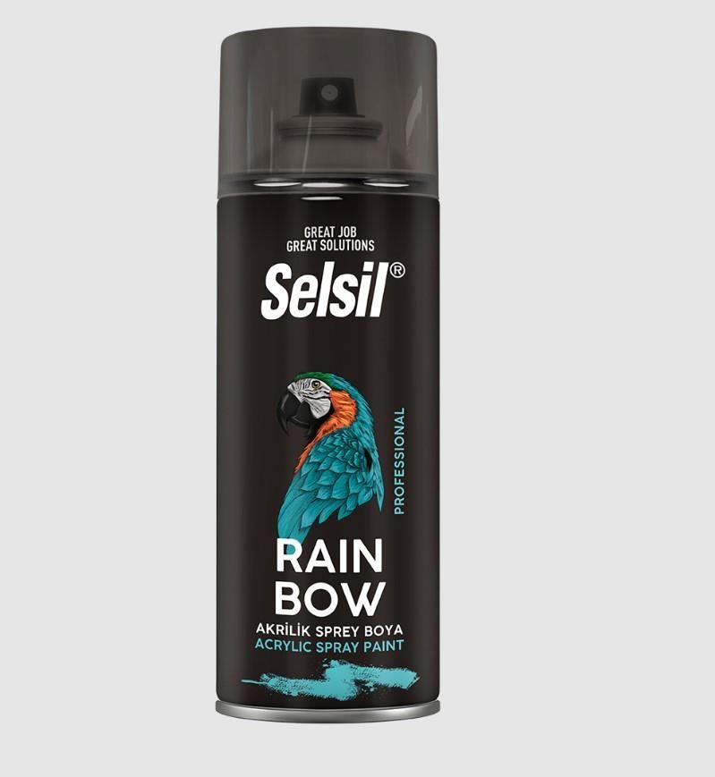 Selsil Rainbow Akrilik Sprey Boya 9007 Allüminyum Gri