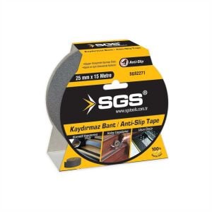 Sgs 2271 Siyah Kaydırmaz Bant 25 mm 15 Metre