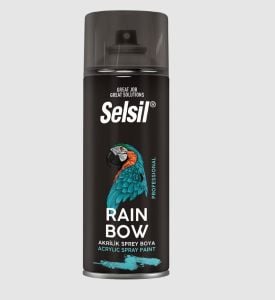 Selsil Rainbow Akrilik Sprey Boya 9010 Parlak Beyaz