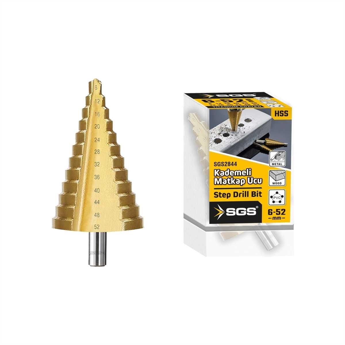Sgs 2844 Hss Kademeli Matkap Uç 6-52 mm